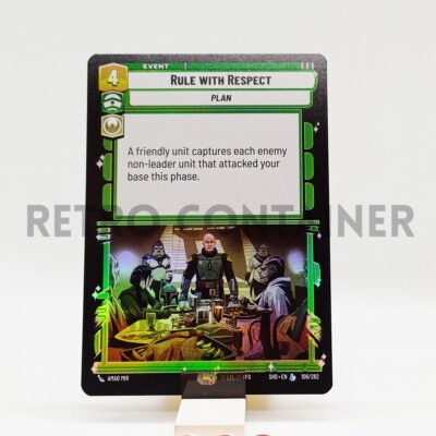 STAR WARS UNLIMITED SHADOWS OF THE GALAXY 106/262 L Regel mit Respektfolie