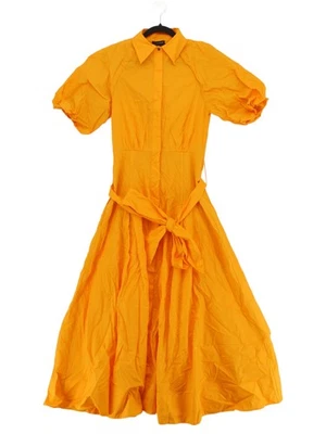 Karen Millen Shirt Midi Dress UK8 in Orange RRP £129 - Image 1 of 4