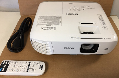Epson PowerLite 980W 3LCD WXGA, 3739 HOURS W/REMOTE (TESTED, SEE DESC.)