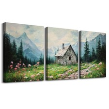 Nature Landscape Canvas Wall Art for Living Room, Forest Mountain Canvas Prin...