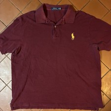 Polo Ralph Lauren Men's Burgundy 2XB Big  Tall Cotton Polo Shirt Short Sleeve