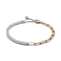 Pandora Tennisarmband Zirkonia Silber 14K Vergoldet 564821C01-18 Cm