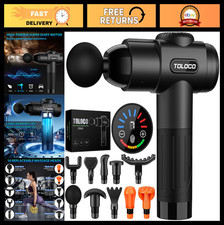 Deep Tissue Massage Gun for Athletes - Pain Relief Percussion Massager, 10 Heads