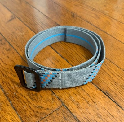 Vintage Patagonia Grey Geometric Pattern Web Friction Belt 39''
