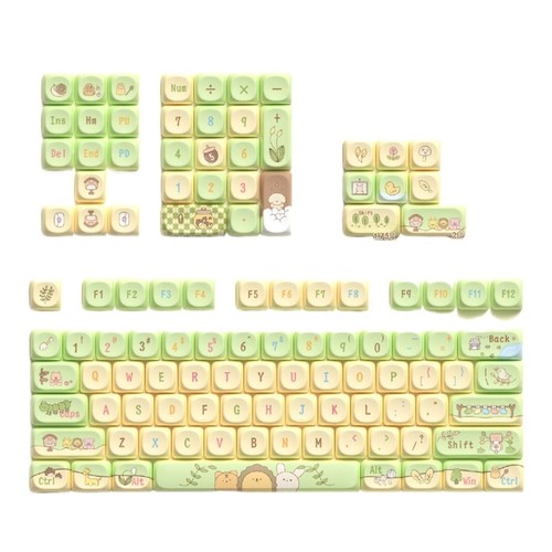 MCA Profile Keycaps Sublimated Cartoon Animal Keycaps for Mechanical Keyboard - Photo 10/13