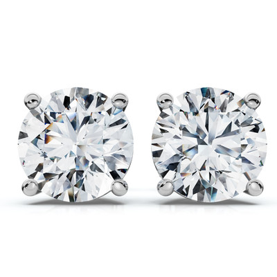 1 Karat TW runde Diamant Ohrstecker 14 Karat Gold Lab Grown