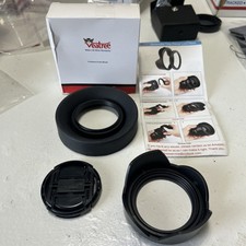 Veatree 55mm Camera Collapsible Lens Hood  Fiber Cloth  Strap NIB