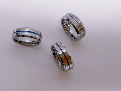 Herren Schmuck Hochwertiger Wolframstahl Ring aus Tungsten Carbide Kratzfest
