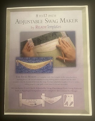 Adjustable Swag Maker by READY Templates Kit (Tools, Pattern & Directions) 8-12 