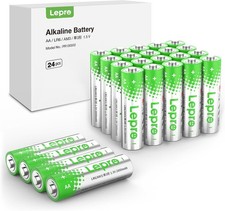 Lepro AA Batteries 24 Pack (Reclosable Packaging) - 1.5V 24 Count (Pack of 1) 0.91 per gallon