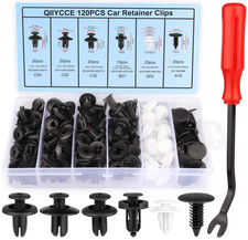120PCS Car Clips,Plastic Rivets,6 Popular Sizes of Car Body Fixed Clip Bumpers,a