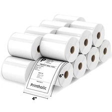 4" x 6" Shipping Labels Compatible with Dymo 1744907 Thermal Postage Labels, ...