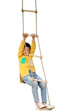 PLAYBERG 5 Step Climbing Wooden Rope Ladder