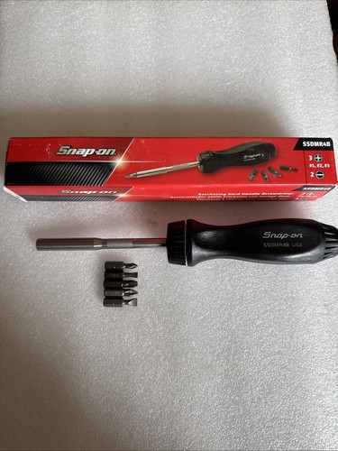 Snap On Ratchet Screwdriver In Black With 5 Bits NEW - 第 1/3 張圖片