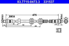 BREMSSCHLAUCH FÜR MERCEDES-BENZ M-KLASSE (W166) - ATE 83.7715-0473.3