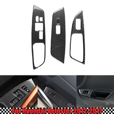 4Pcs Real Carbon Fiber Window Lift Switch Panel Cover For Hyundai Veloster 12-17