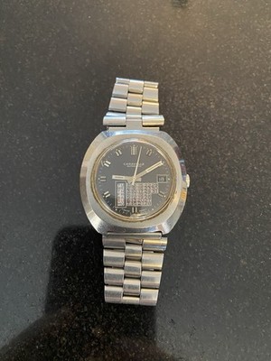 RARE VINTAGE 1970'S CARAVELLE BULOVA N3 AUTOMATIC SWISS CALENDAR MEN'S WATCH 