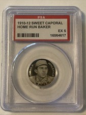 1910-12 Sweet Caporal Baseball Frank Home Run Baker Philadelphia Athletic PSA 5