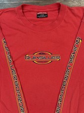 Camicia manica lunga Quick Silver vintage surf skate stampa puff e glitter taglia L