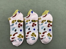 3 Pairs Bombas Women's All-Purpose Performance Pink Ankle Sock Size L Multicolor