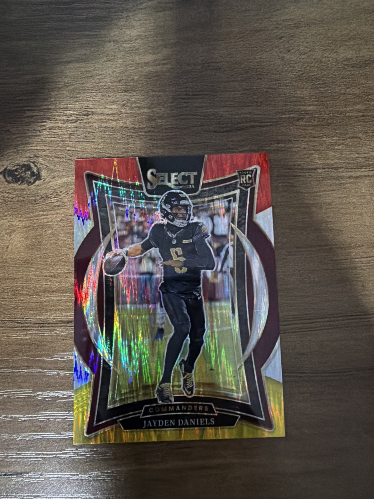 Jayden Daniels Panini Select #26 Red/Yellow Shock