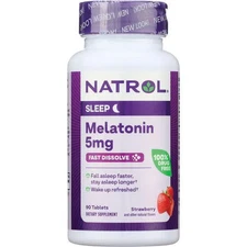 Natrol Melatonin Fast Dissolve - Strawberry 5 mg 90 Tabs