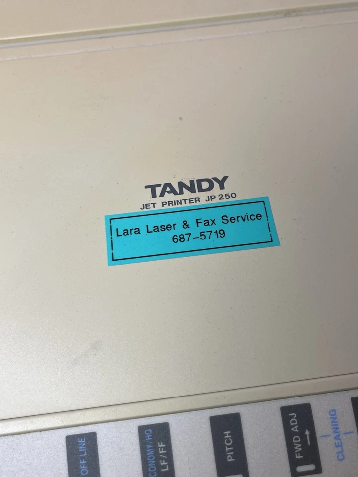 Tandy Jp 250 Jet Printer  Radioshack UNTESTED No Power Supply Rare Collector Fnd - Image 3 of 4