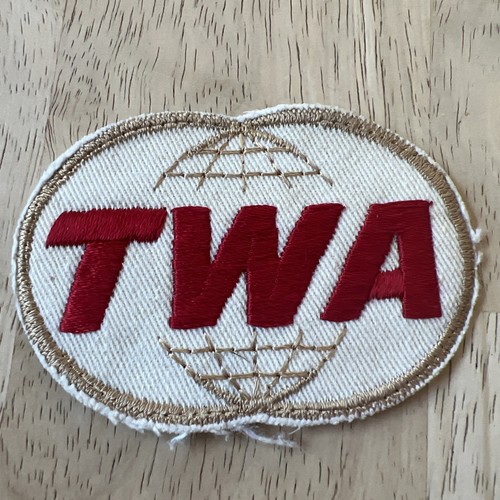 TWA VINTAGE ORIG ANNI 70 60 COMPAGNIE AEREE UNIFORME TOPPA LOGO AEREO Trans World Airlines raro