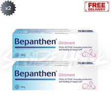 2x Bepanthen Ointment 100g Dual Action for Nappy Rash and Skin Recovery