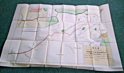 #ad Frontiers of Northern Colonies w ... Indians Boundary Scarce 1768 Wall Map $150.00