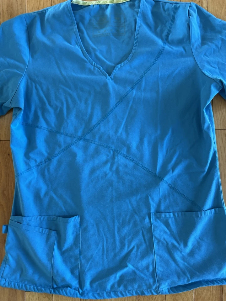 Blusa Médica New Balance Mujer Turquesa Azul Agua Mediana M Camisa Foto 3 de 4