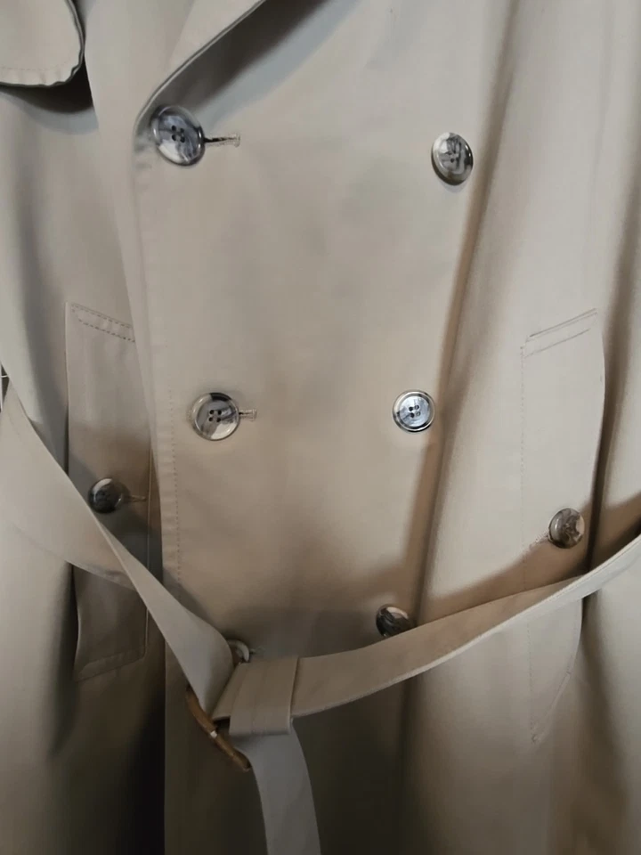 Gabardina de Colección Christian Dior Monsieur Cinturón Talla 40S Beige Caqui con Forro de Cremallera Foto 3 de 4