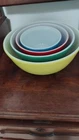 VTG Pyrex Primary Colors Nesting Mixing Bowls Set Of 4 - 401, 402, 403, 404