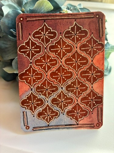 ACEO art cards original geometric watercolor - Dusty Retro II - hexandhue.studio