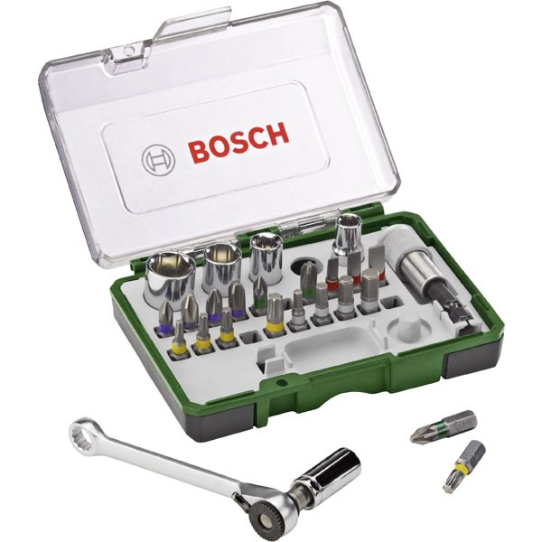 Bosch 27-Piece Ratchet Screwdriver and Socket Set