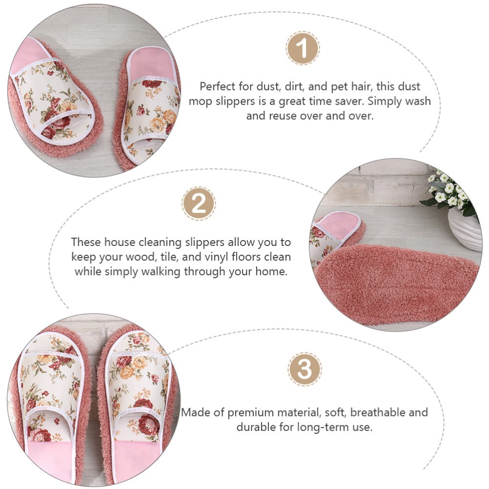 SAOLA Pantoufles Paresseux Manquer Nettoyage Du Sol De Chaussures Vadrouille