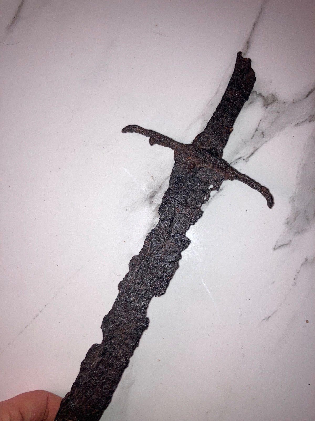 antique part of a French Italian estoc sword XV century medieval