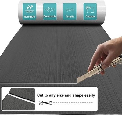 94''x35'' EVA Foam Boat Decking Sheet Mat Teak Sea Yacht Flooring Dark Gray Plain
