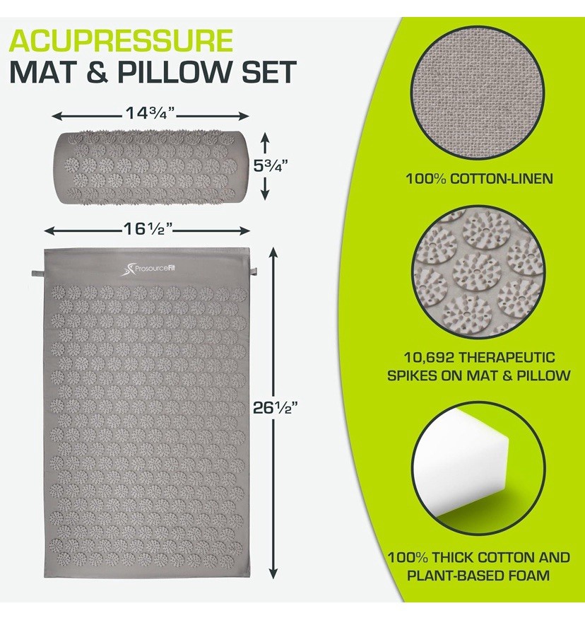 Prosource Large 49” Acupuncture Mat +Pillow+Owner’s Manual GENTLY Pre-Owned