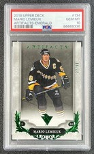 POP 1! MARIO LEMIEUX PSA 10 2018-19 UPPER DECK ARTIFACTS #134 EMERALD 27/99