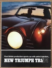 TRIUMPH TR5 PI SPORTS CONVERTIBLE Car Sales Brochure 1967-68 #387/967/UK