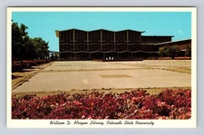 Ft Collins CO-Colorado, Colorado State University Library, Vintage Postcard