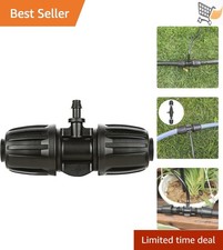 Irrigation Fittings 1/2 Inch to 1/4 Inch Drip Tubing Locking Barbed Reducing Tee