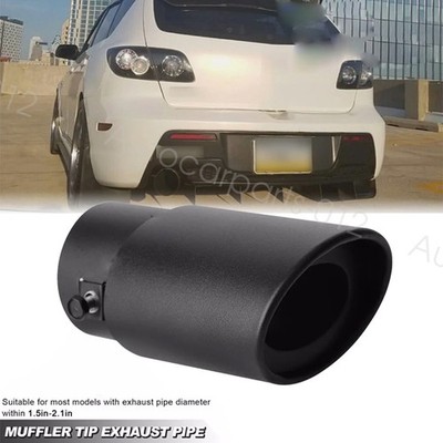Car Exhaust Pipe Tip Rear Tail Throat Muffler Steel For Mazda Speed 3 Hatchback