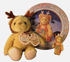 Cherished Teddies 1999 Tug-A-Heart Gift Set 646504 Plush Figure Cookie Tin NIP