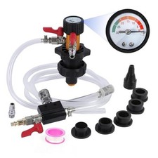Coolant Vacuum Refill Kit, 9pc Auto Radiator Cooling System Tool Set with