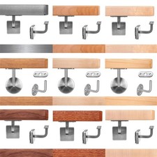 Holzhandlauf VKT Nussbaum 42 x 42 mm Holz Wandhandlauf Handlauf 