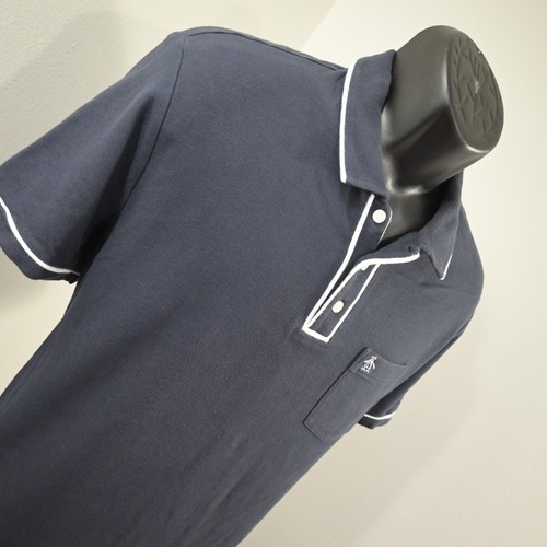 Penguin Golf Polo Shirt Dark Blue Short Sleeve Front Pocket Mens Size XL - Picture 3 of 11