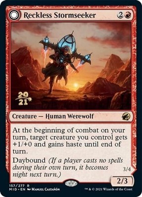 Reckless Stormseeker -Foil Light Play MTG Promos: Prerelease Cards