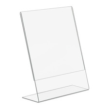 Acrylic Photo Frame 8.5x11 Vertical Clear Plastic Display Sign Picture Easel NWT